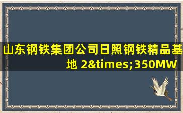 山东钢铁集团公司日照钢铁精品基地 2×350MW 自备电厂